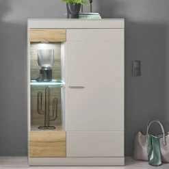 Wohnen Highboards<Highboard in Hellgrau & Zinneiche NB - Lioscas