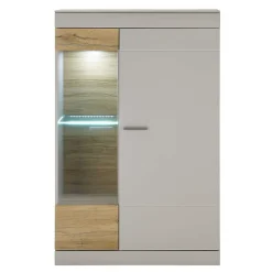 Wohnen Highboards<Highboard in Hellgrau & Zinneiche NB - Lioscas