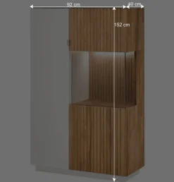 Wohnen Vitrinen<Highboard in Weiß und Eiche Bianco - Miloris