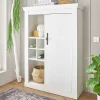 Wohnen Highboards<Highboard in weißer Holzoptik Pinie - Liancos