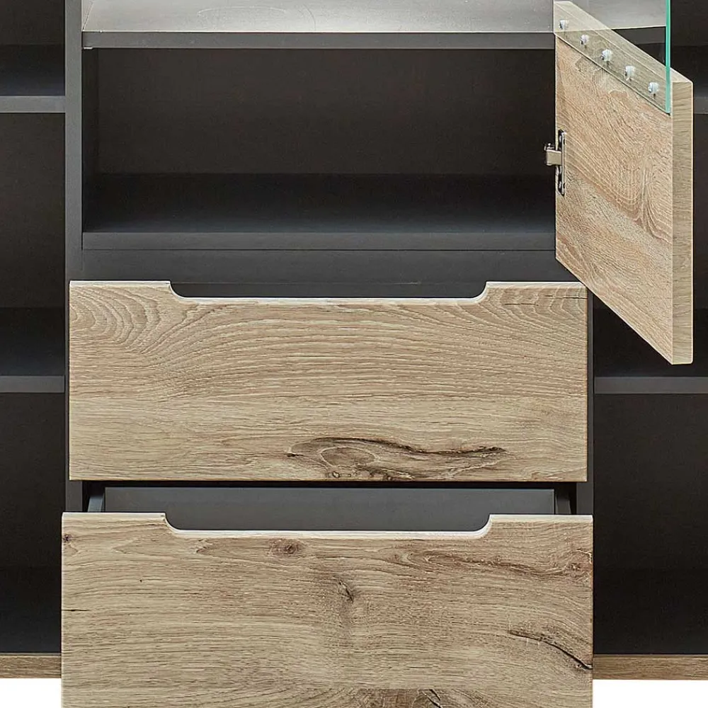 Wohnen Highboards<Highboard mit 3 Türen & 2 Schubladen - Zelio