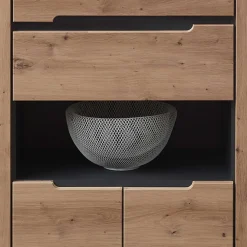 Wohnen Highboards<Highboard mit Glas & LED Licht - Kuetra