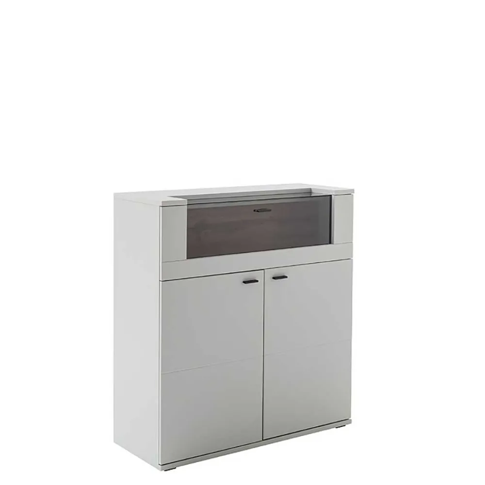 Wohnen Highboards<Highboard mit Glas Klappe & zwei Türen - Apulco