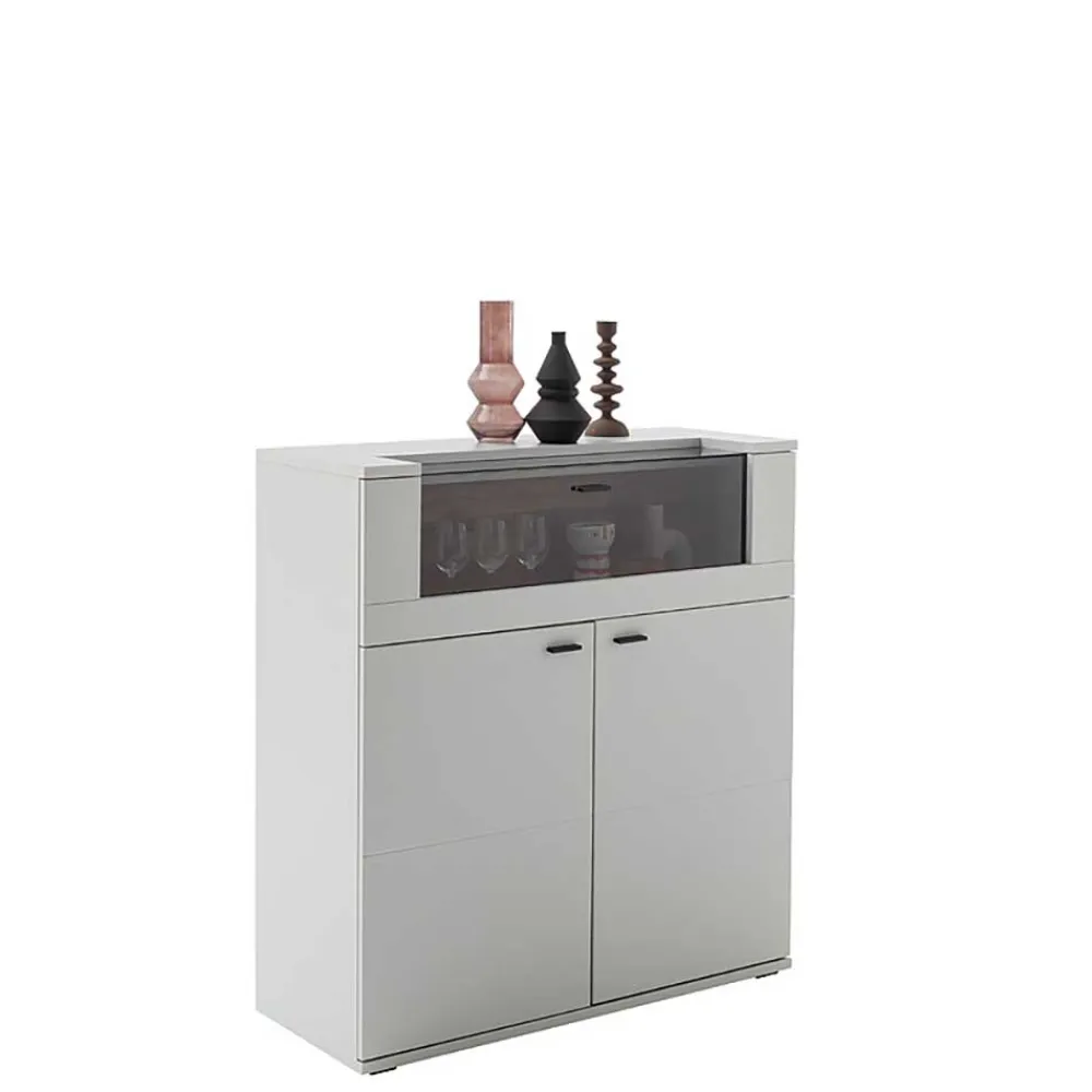 Wohnen Highboards<Highboard mit Glas Klappe & zwei Türen - Apulco