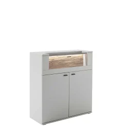 Wohnen Highboards<Highboard mit Glas Klappe & zwei Türen - Apulco