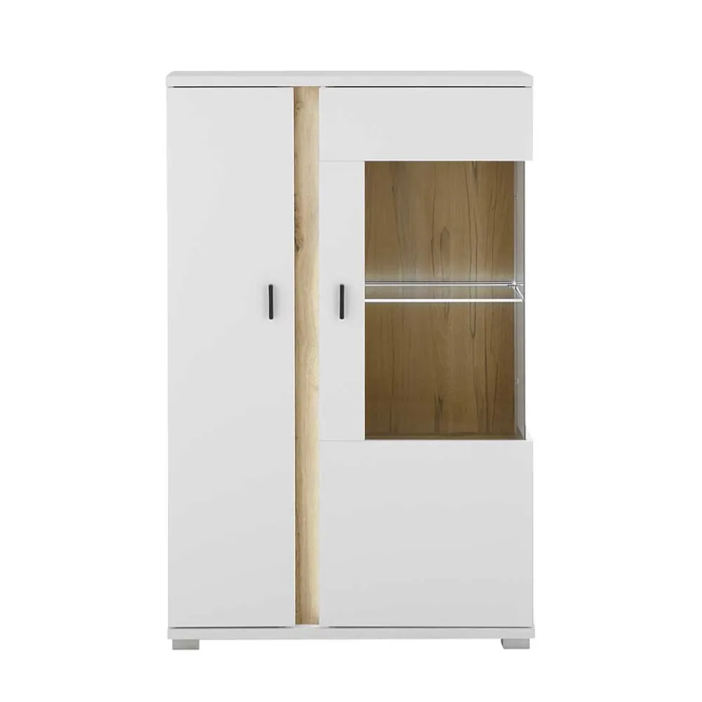 Wohnen Highboards<Highboard mit Glas und Licht modern - Racelyn