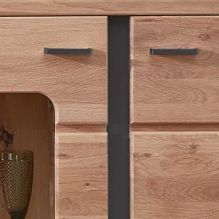 Wohnen Highboards|Vitrinen<Highboard mit Glaseinsatz und LED Beleuchtung - Latenda