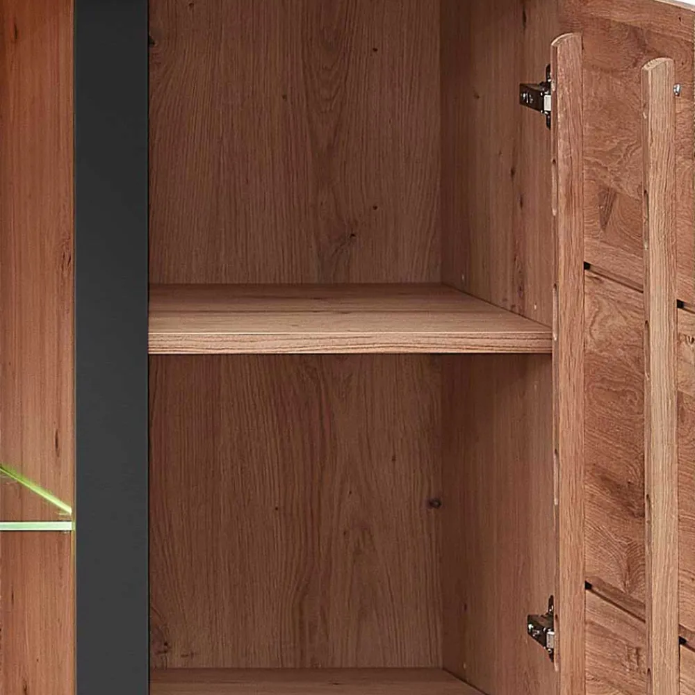 Wohnen Highboards|Vitrinen<Highboard mit Glaseinsatz und LED Beleuchtung - Latenda