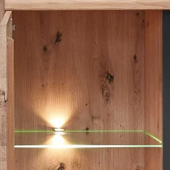 Wohnen Highboards|Vitrinen<Highboard mit Glaseinsatz und LED Beleuchtung - Latenda