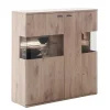 Wohnen Highboards<Highboard mit Glaseinsätzen 119x121x37 cm - Comrinaca