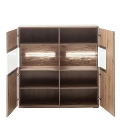 Wohnen Highboards<Highboard mit Glaseinsätzen 119x121x37 cm - Comrinaca