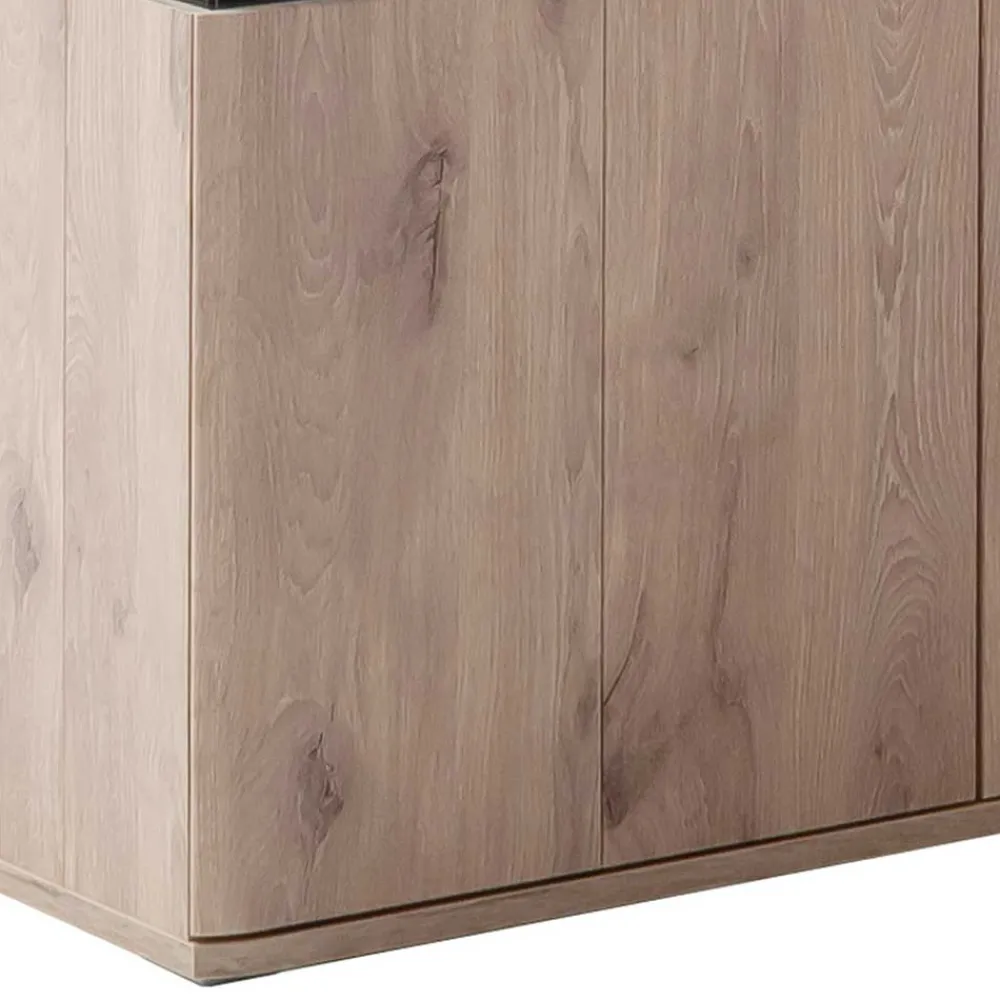 Wohnen Highboards<Highboard mit Glaseinsätzen 119x121x37 cm - Comrinaca