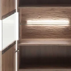 Wohnen Highboards<Highboard mit Glaseinsätzen 119x121x37 cm - Comrinaca