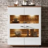 Wohnen Highboards|Vitrinen<Highboard mit Glaseinsätzen 2-türig - Niam