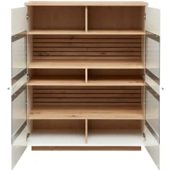 Wohnen Highboards|Vitrinen<Highboard mit Glaseinsätzen 2-türig - Niam