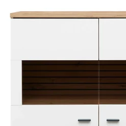 Wohnen Highboards|Vitrinen<Highboard mit Glaseinsätzen 2-türig - Niam