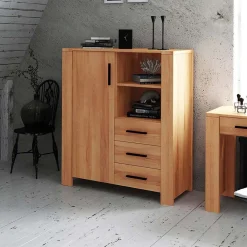 Wohnen Highboards<Highboard Mosniak aus Kernbuche Massivholz