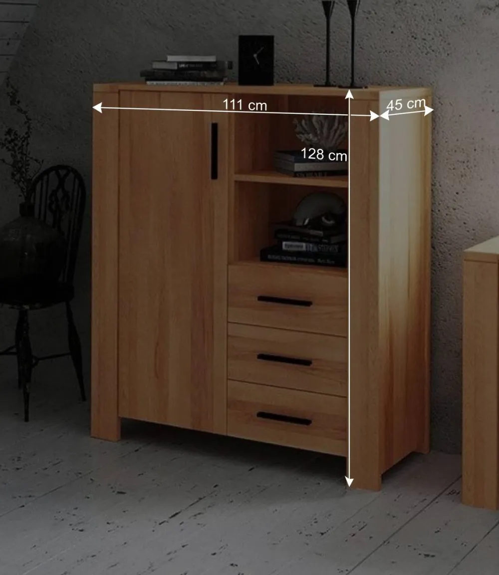 Wohnen Highboards<Highboard Mosniak aus Kernbuche Massivholz