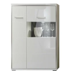 Wohnen Highboards<Highboard Tacroma in Hochglanz Weiß Glas