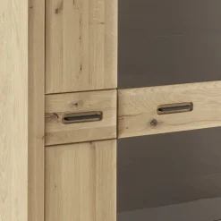 Wohnen Highboards|Vitrinen<Highboard Vitrine in Asteiche Hell - Jevedaz