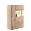 Wohnen Highboards|Vitrinen<Highboard Vitrine in Asteiche Hell - Azzurian