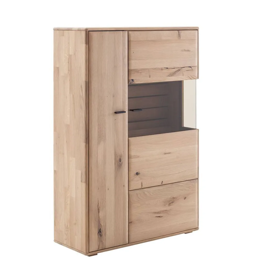 Wohnen Highboards|Vitrinen<Highboard Vitrine in Asteiche Hell - Azzurian