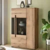 Wohnen Highboards<Highboard Vitrine in Eiche Dekor - Brocus