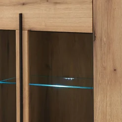 Wohnen Highboards<Highboard Vitrine in Eiche Dekor - Brocus