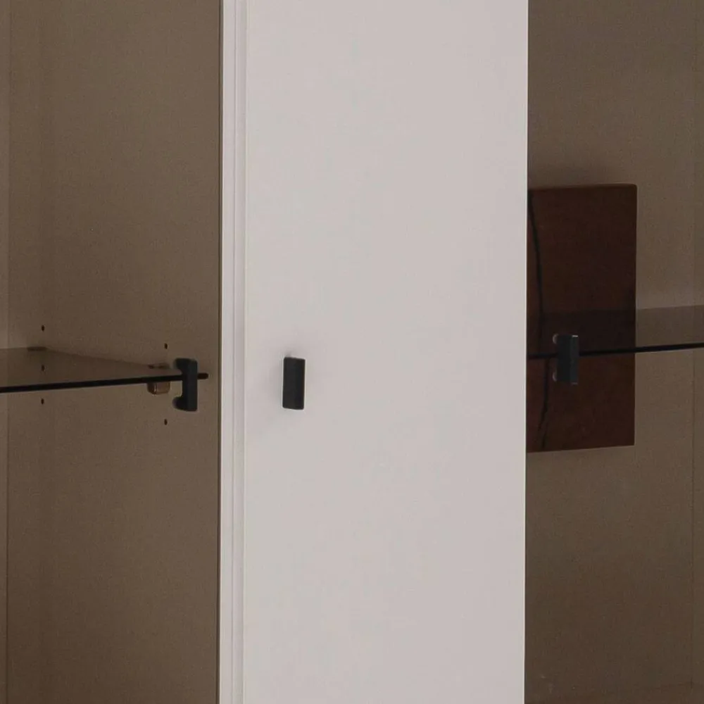 Wohnen Highboards|Vitrinen<Highboard Vitrine in Soft White und Wildeiche - Yordyn