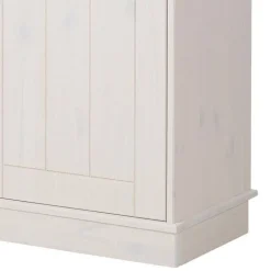 Wohnen Highboards|Vitrinen<Highboard Vitrine in Weiß und Kiefer Honig - Zentra