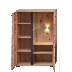 Wohnen Highboards|Vitrinen<Highboard Vitrine mit LED Beleuchtung - Latenda