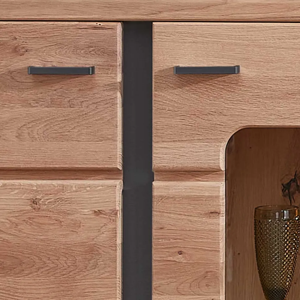 Wohnen Highboards|Vitrinen<Highboard Vitrine mit LED Beleuchtung - Latenda