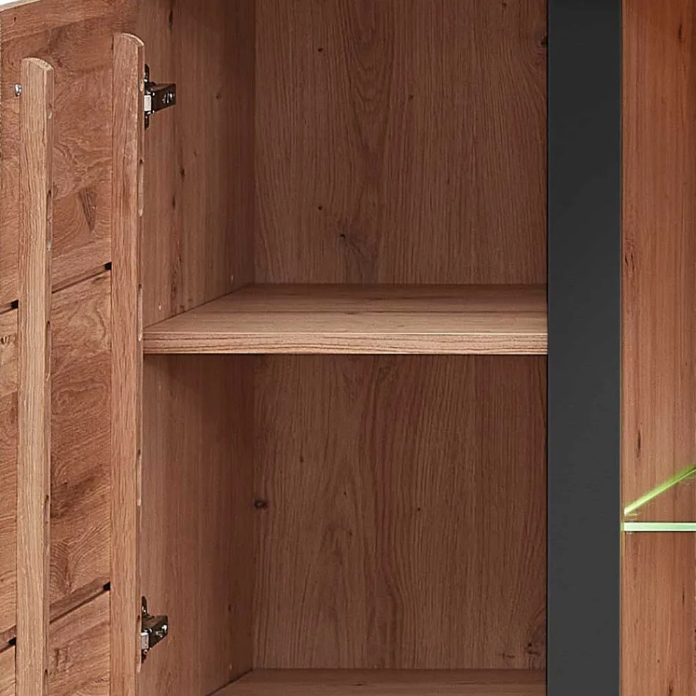 Wohnen Highboards|Vitrinen<Highboard Vitrine mit LED Beleuchtung - Latenda
