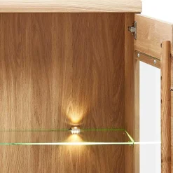 Wohnen Highboards|Vitrinen<Highboard Vitrine mit LED Beleuchtung - Mattadore