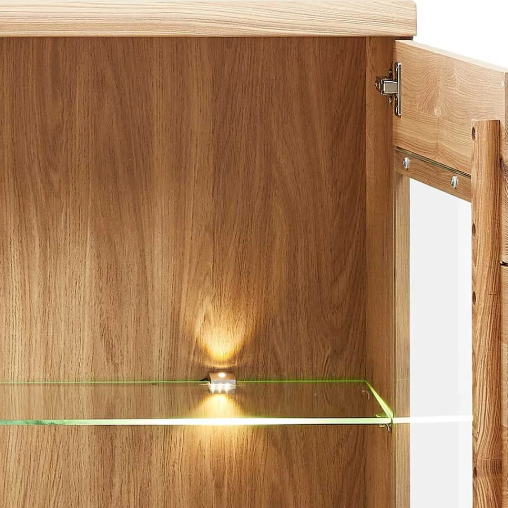 Wohnen Highboards|Vitrinen<Highboard Vitrine mit LED Beleuchtung - Mattadore