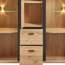 Wohnen Highboards|Vitrinen<Highboard Vitrine mit LED Beleuchtung - Mattadore