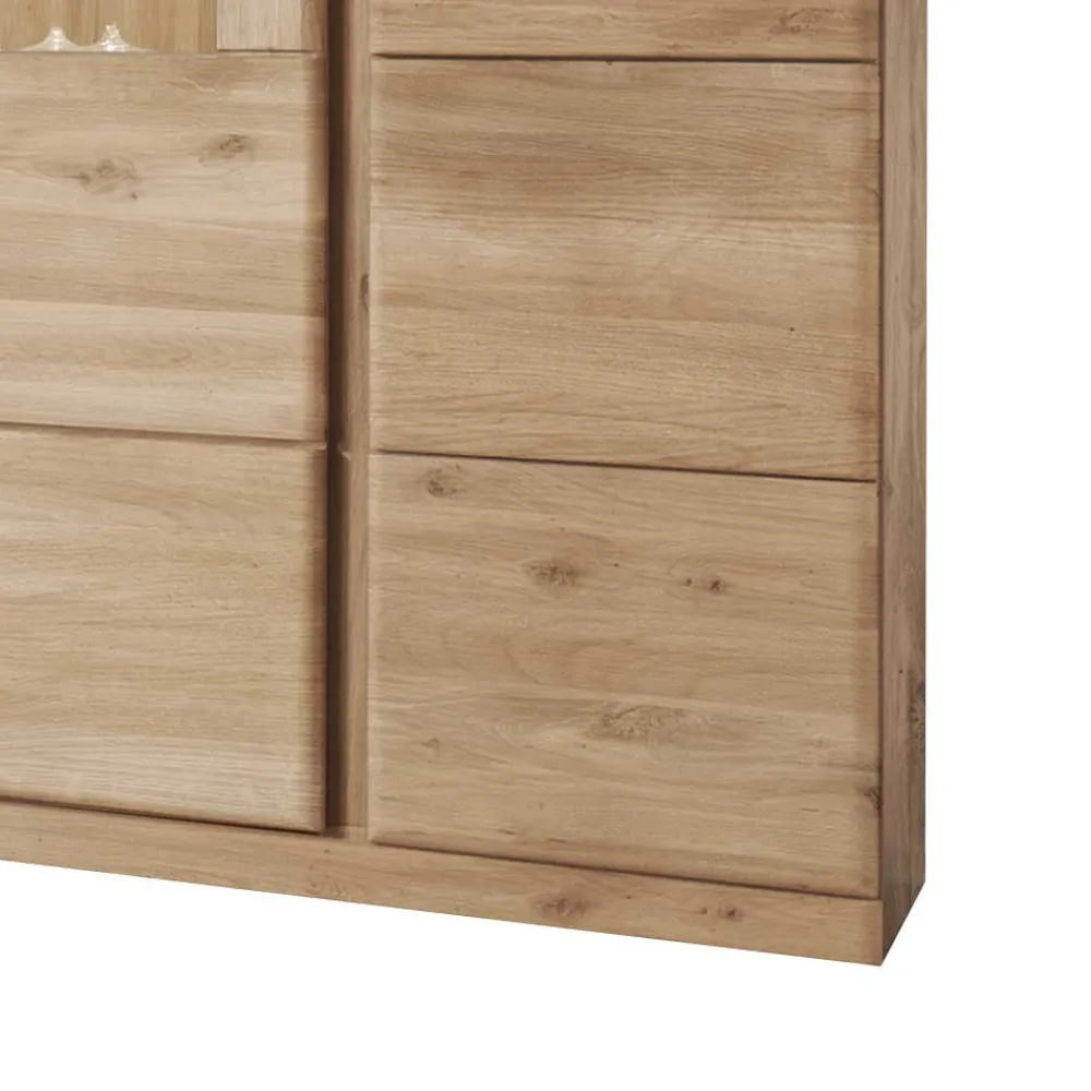 Wohnen Highboards|Vitrinen<Highboard Vitrine Smonia aus Wildeiche Bianco