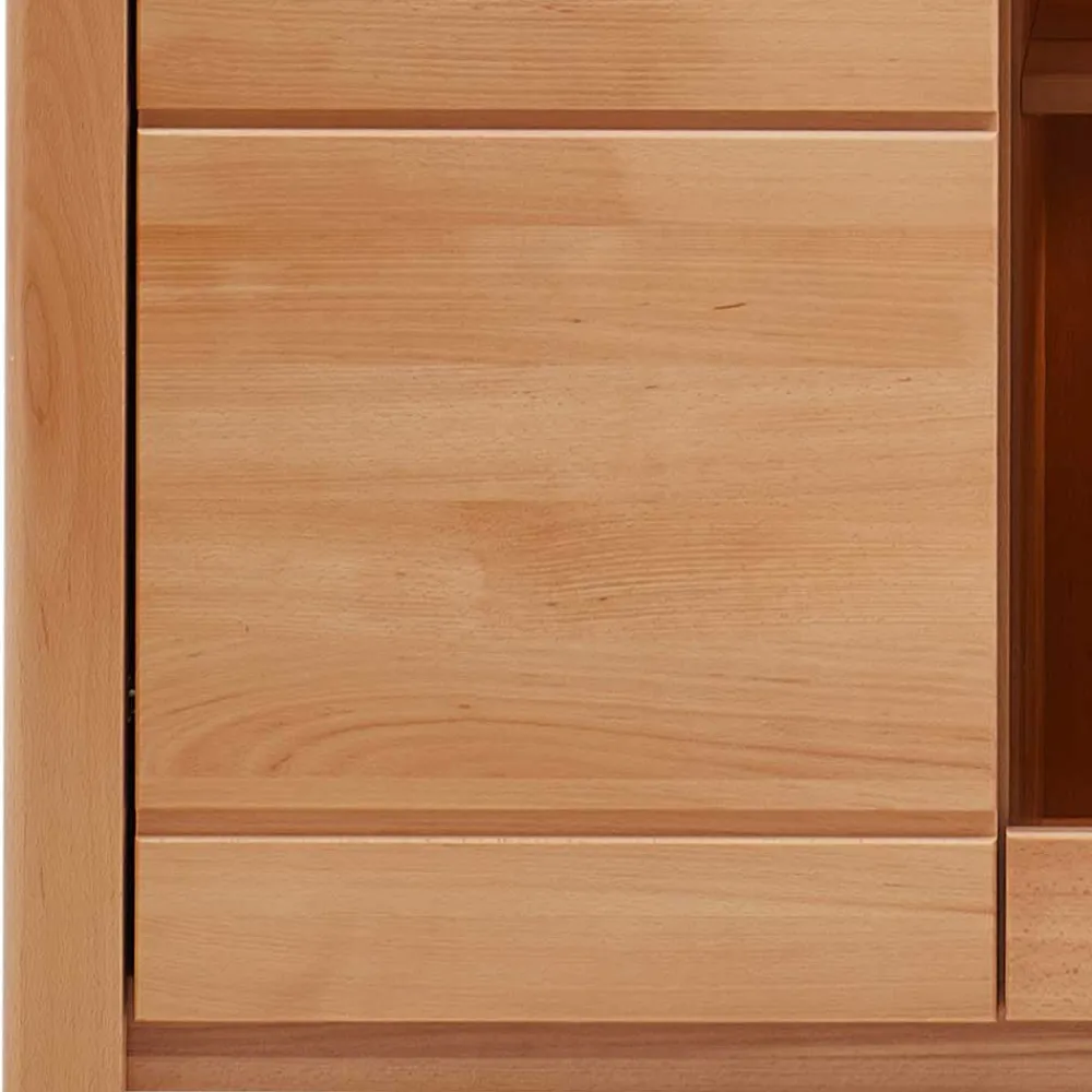 Wohnen Highboards|Vitrinen<Highboard Vitrinenschrank aus Kernbuche massiv - Amyonta