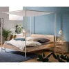 Wohnen Betten<Himmelbett aus Kernesche und Eisen - Capella