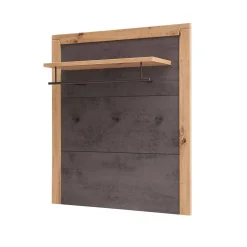 Wohnen Garderoben<Hängegarderobe in Dunkelgrau und Wildeiche - Carry