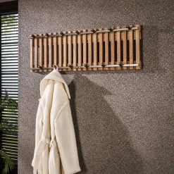 Wohnen Garderoben<Hängegarderobe in Mangoholz Sandfarben - Imparacta