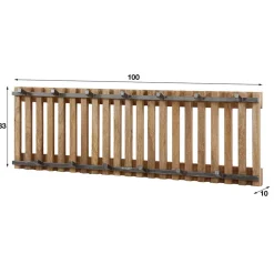 Wohnen Garderoben<Hängegarderobe in Mangoholz Sandfarben - Imparacta