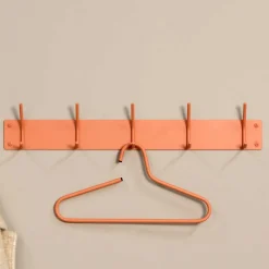 Wohnen Garderoben<Hängegarderobe mit fünf Haken aus Stahl - Lieke