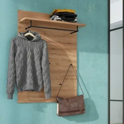 Wohnen Garderoben<Hängegarderobe Paneel in Dekor Wildeiche - Esdrusca