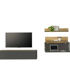 Wohnen Wohnwände<Hängende TV Anbauwand Möbel - Ahilav (dreiteilig)