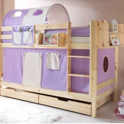 Wohnen Betten<Hochbett Luisa in Kiefer Massivholz