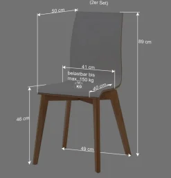 Wohnen Stühle<Hochdrucklaminat Stuhl in Weiß - Sonda (2er Set)