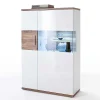 Wohnen Highboards<Hochglanz Highbord in Weiß - Icadro