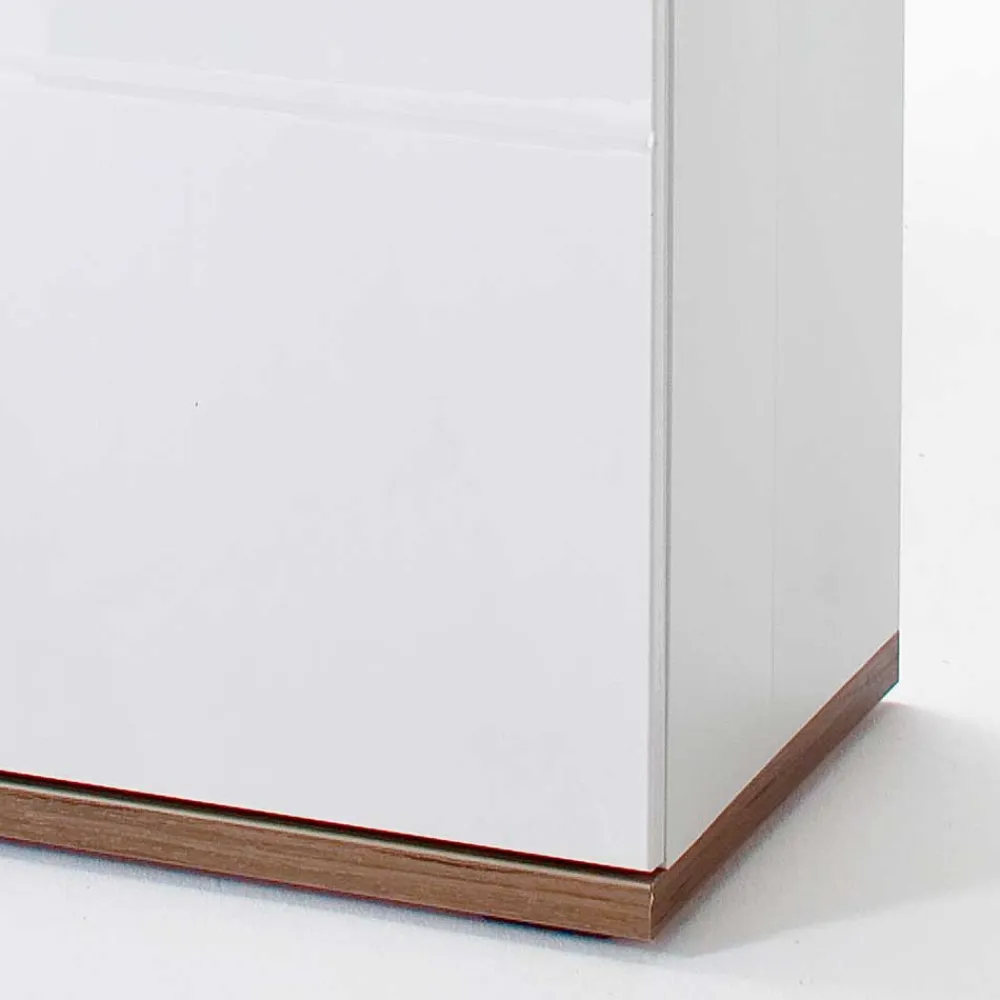 Wohnen Highboards<Hochglanz Highbord in Weiß - Icadro