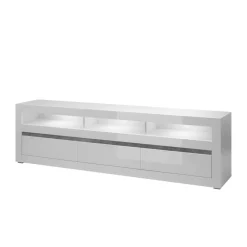 Wohnen Tv & Hifi-Möbel|Lowboards<Hochglanz Lowboard fürs TV in Weiß Mextra mit 3 Schubladen